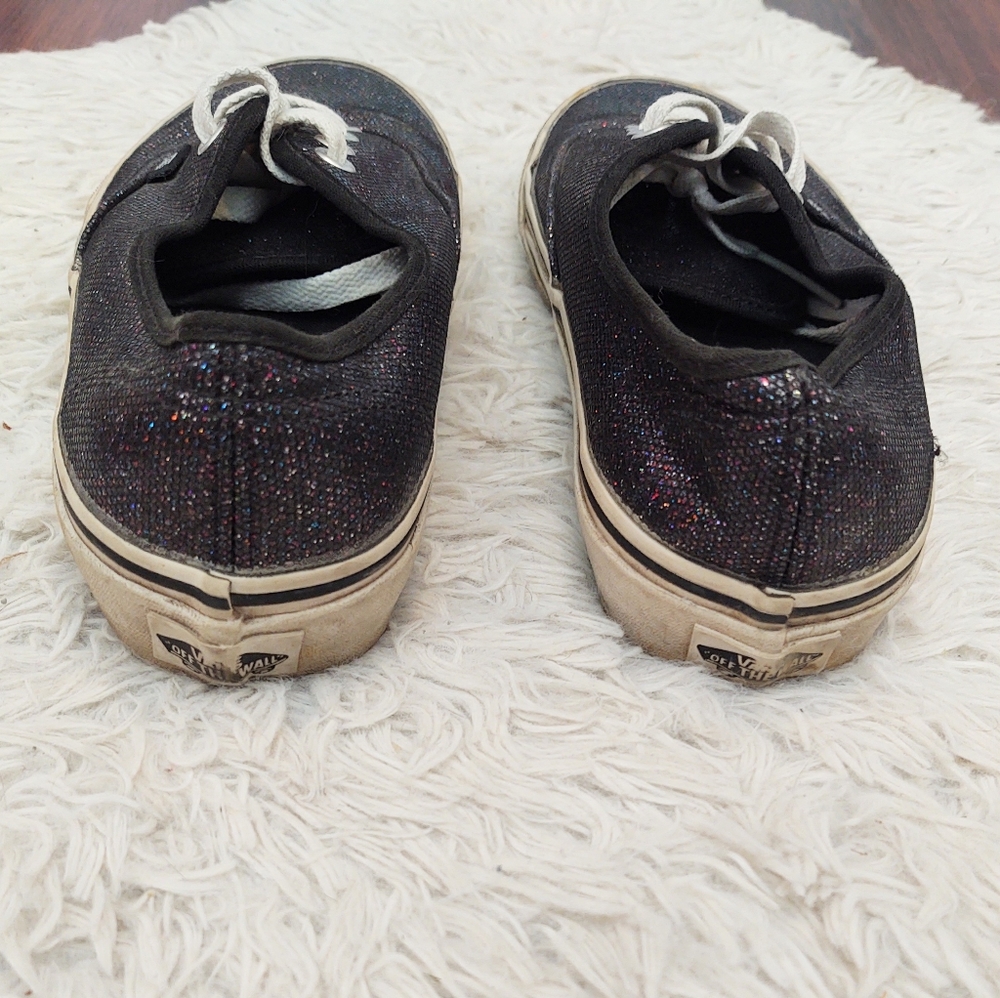 Vans Authentic Black Rainbow Glitter Sneakers - image 4
